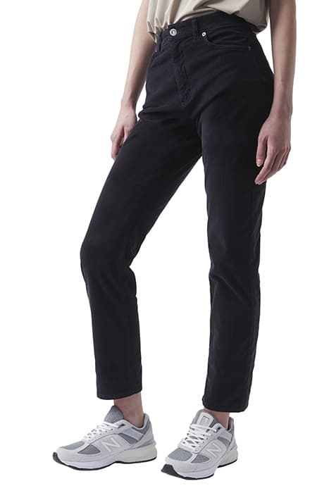 PAULA MICRO CORD TROUSERS BLACK by French Connection