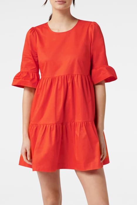 BRYDIE COTTON SMOCK DRESS RED by Forever New