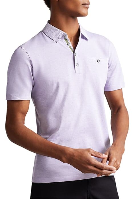 FISHING SS PRINTED POLO LILAC by Ted Baker