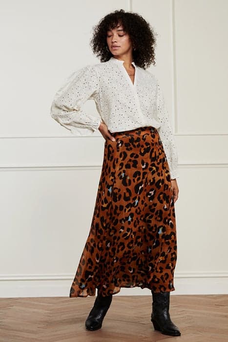 BOBO CATO SKIRT COGNAC/BLACK by Fabienne Chapot