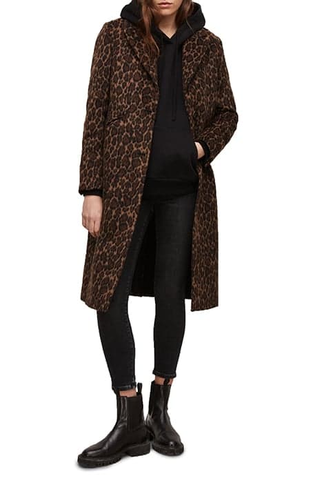 JETTE LEO COAT BROWN by AllSaints