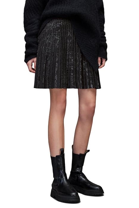 PHIA SNAKE SKIRT BLACK by AllSaints