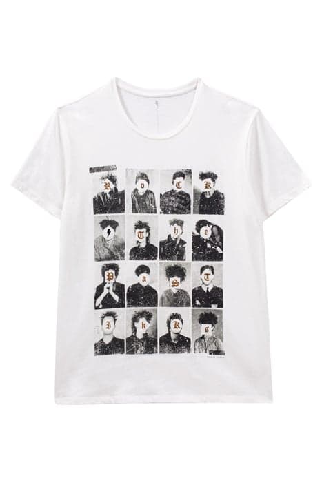 OFF-WHITE ORGANIC T-SHIRT WITH ROCKERS IMAGE by IKKS