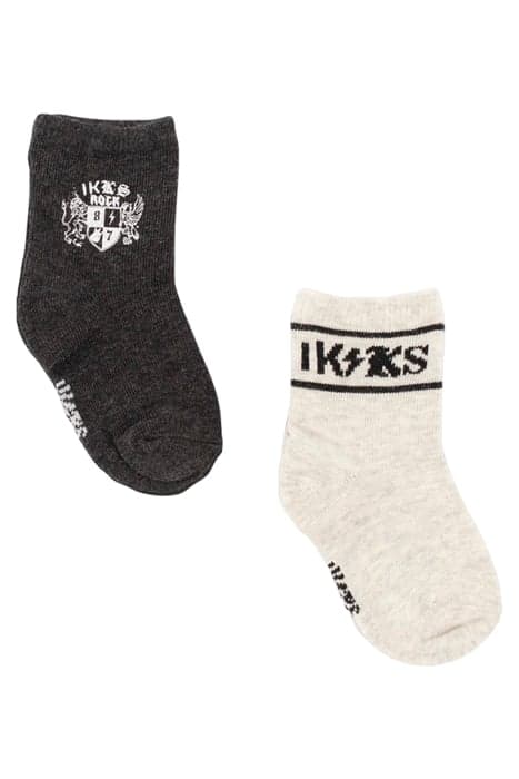 BABY BOYS’ CHARCOAL AND LIGHT GREY SOCKS ANTHRACITE MOTTLED  by IKKS