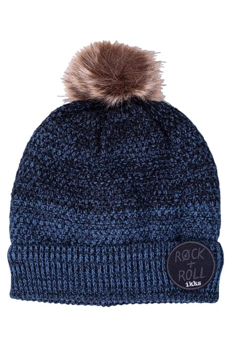 BOYS’ DARK BLUE AND BLACK DEEP DYE KNIT BEANIE BLUE by IKKS