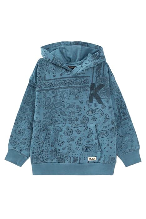 BOYS’ DARK BLUE BANDANA PRINT HOODIE BLUE by IKKS