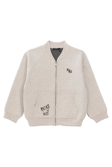 BOYS’ MEDIUM GREY MARL TWO-SIDED CARDIGAN MOTTLED GREY by IKKS