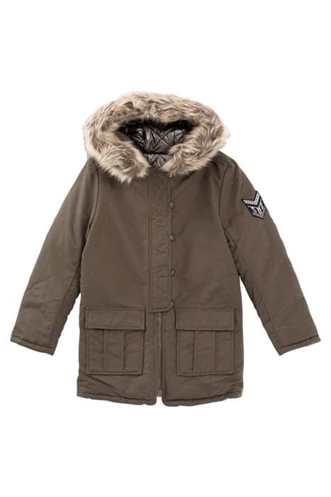 GIRLS’ BRONZE METALLIC QUILTED, REVERSIBLE PARKA KHAKI by IKKS