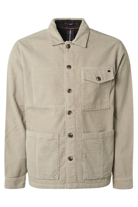 OVERSHIRT BUTTON CLOSURE CORDUROY RESPONSIBLE CHOICE CHALK by No Excess