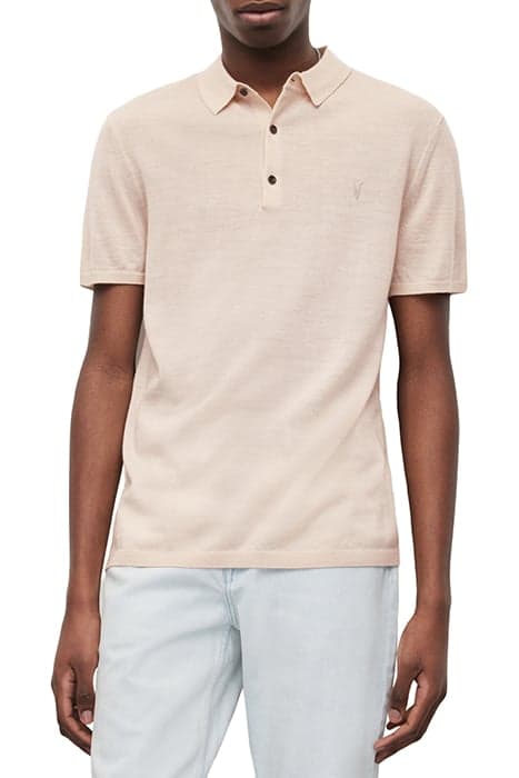 MODE MERINO SS POLO BISCUIT TAUPE MARL by AllSaints