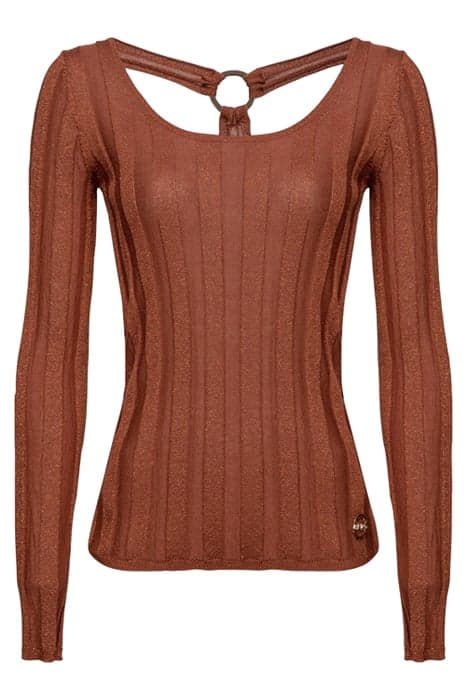 ISAAC 1 MAGLIA COSTA LARGA VIS BROWN/BRONZE by PINKO