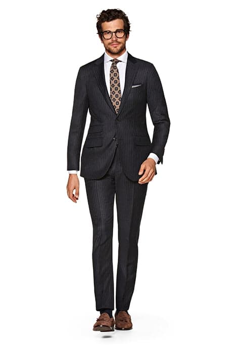 DARK GREY STRIPED SIENNA SUIT by Suitsupply