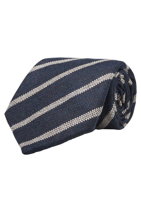 NAVY STRIPES TIE by Suitsupply