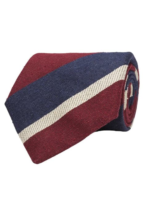 DARK RED STRIPES TIE by Suitsupply