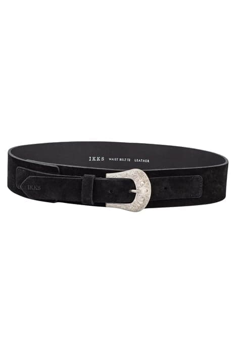 BLACK SUEDE BELT WITH WESTERN BUCKLE by IKKS