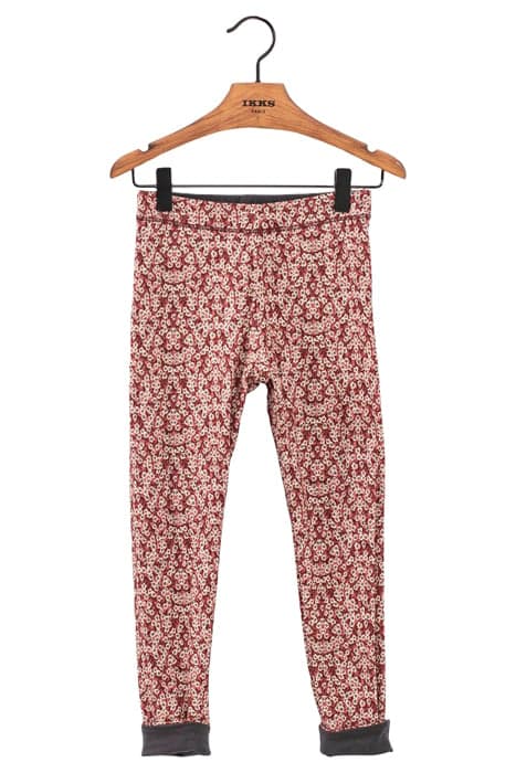 GIRLS' REVERSIBLE PINK AND GREY PRINTED LEGGINGS ROSEWOOD by IKKS