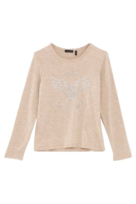 GIRLS’ MASTIC SILVER-FLOCKED ARMY IMAGE T-SHIRT BEIGE by IKKS