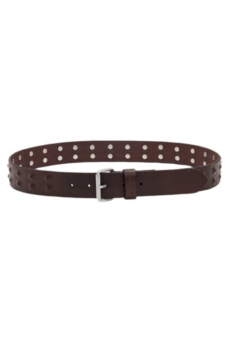 HARRISON COVERD BELT BROWN/DULL NICKEL by AllSaints