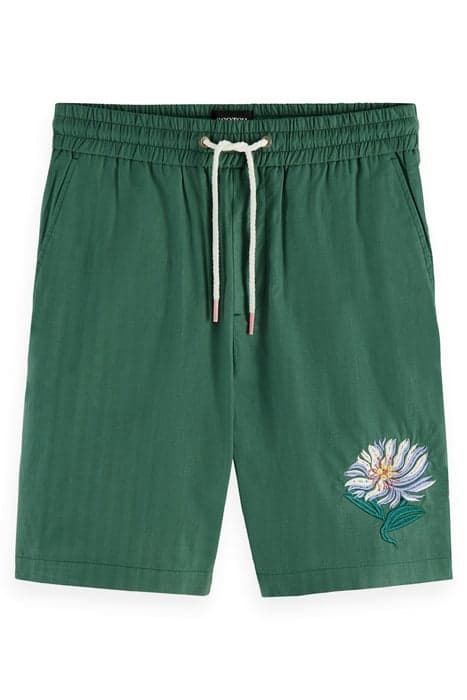 SAKURA SHORT IN COTTON-KAPOK BLEND MILITARY by Scotch & Soda