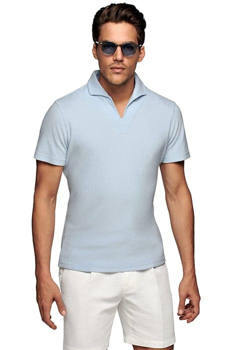 BLUE TERRY POLO SHIRT by Suitsupply