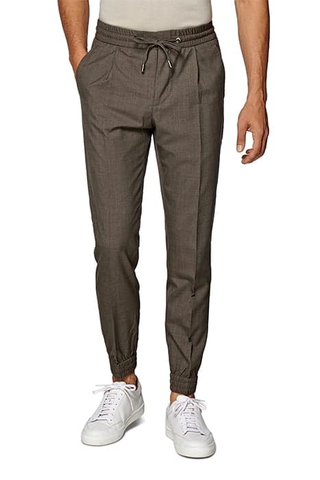 MID BROWN DRAWSTRING AMES TROUSERS by Suitsupply