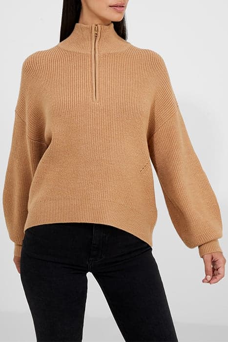 BABYSOFT HALF ZIP JUMPER CAMEL MEL by French Connection