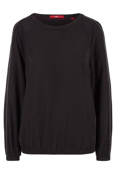 BLOUSES LONGSLEEVE GREY/BLACK by s. Oliver