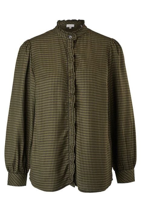 BLOUSES LONGSLEEVE GREEN CHECK by s. Oliver