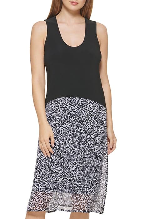 PRINTED SVLS SCOOP N BLK/WHT BLK MLT by DKNY