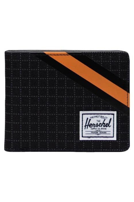 ROY RFID BLACK GRID/GARGOYLE/SUN ORANGE by Herschel