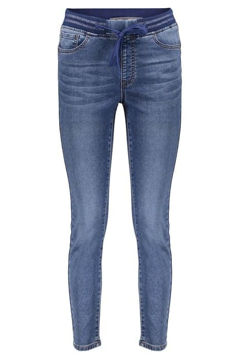 JEANS WITH SLIT STONE BLUE DENIM by Geisha