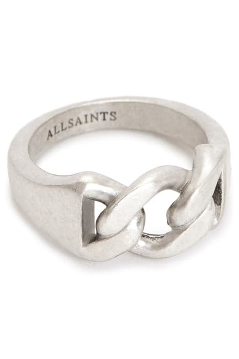 JAY CURB RING WARM SILVER by AllSaints