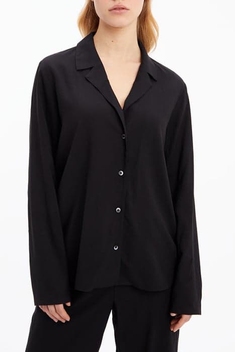 L/S V-NECK (BUTTON D BLACK by Calvin Klein