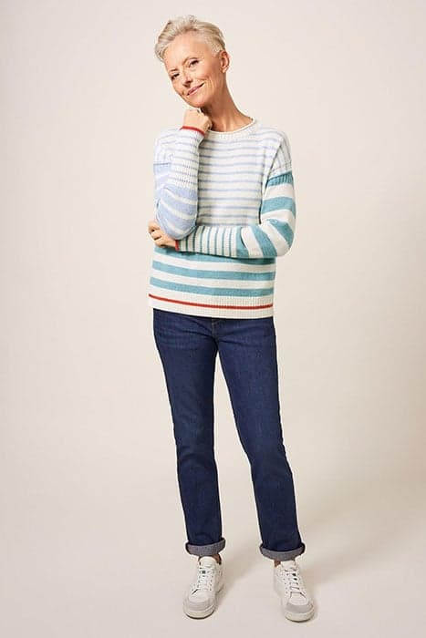 JEJU STRIPE JUMPER BLUE MULTI by White Stuff