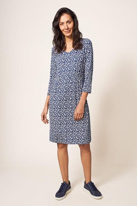 TALLIE ECO VERO JERSEY DRESS NAVY MULTI by White Stuff