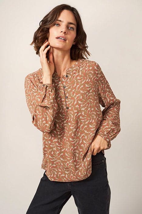 MILA TOP TAN MULTI by White Stuff