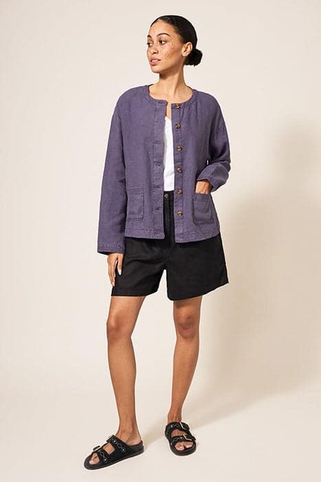 CARRIE DENIM JACKET DUSTY PURPLE by White Stuff