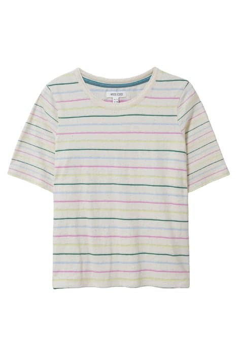 ANNABEL STRIPE TEE WHITE MLT by White Stuff