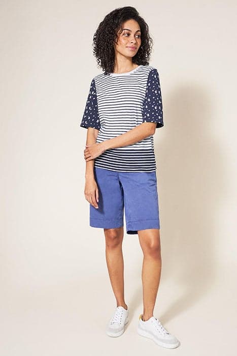 ANNABEL STRIPE TEE NAVY MULTI by White Stuff