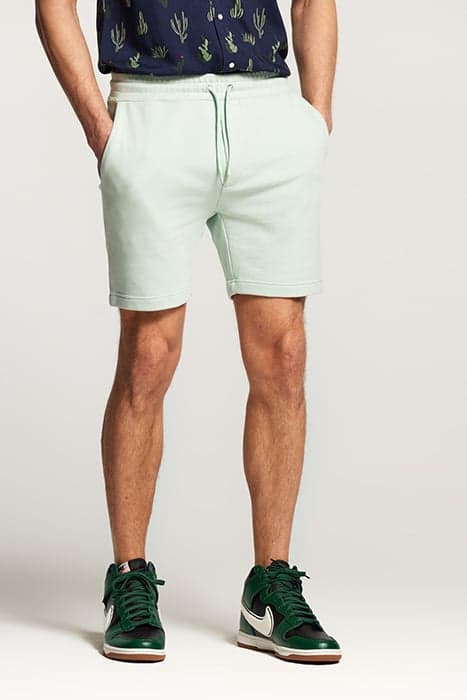 MEN SWEAT SHORTS SOLID STEVE SEA FOAM GREEN by Shiwi