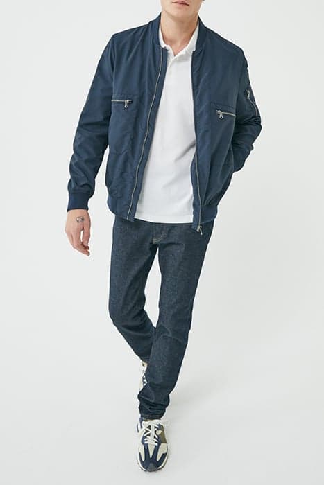 NAVY NYLON BOMBER JACKET by IKKS