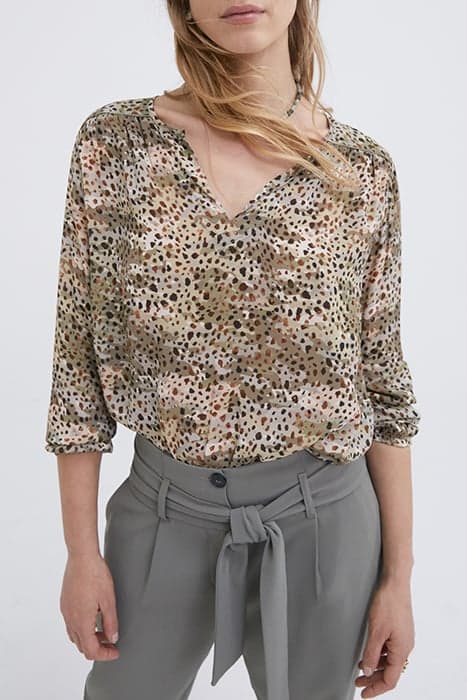 ALMOND ANIMAL PRINT BLOUSE by IKKS