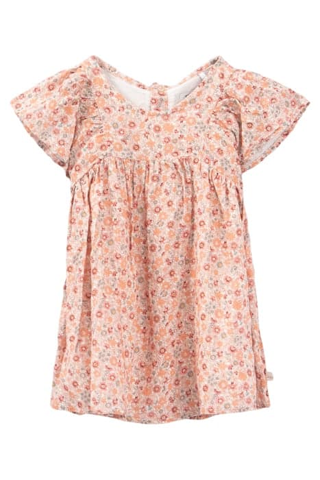 BABY GIRLS’ PEACH MICRO-FLOWER PRINT LENZING™ ECOVERO™ DRESS by IKKS