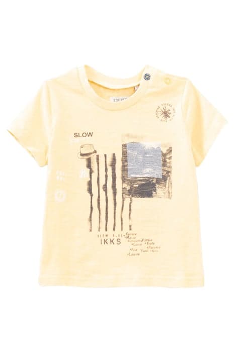 BABY BOYS’ YELLOW ORGANIC COTTON T-SHIRT WITH BOATS by IKKS