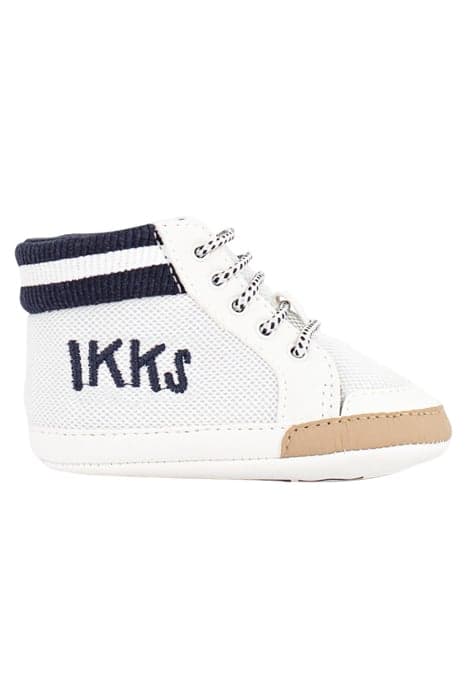 BABY BOYS' NAVY STRIPED OFF-WHITE MESH TRAINERS by IKKS