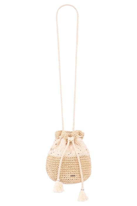 GIRLS’ ECRU WOVEN MIXED-FABRIC BUCKET BAG by IKKS