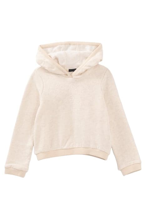 GIRLS’ BEIGE HOODIE EMBROIDERED ON FRONT by IKKS