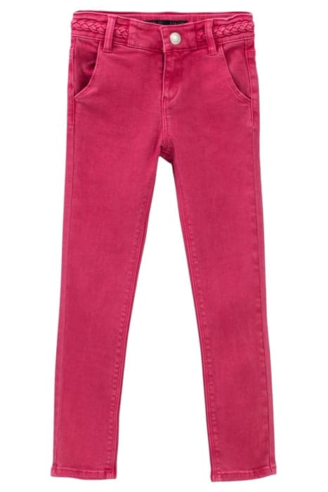 GIRLS’ FUCHSIA SKINNY JEANS WITH WOVEN BELT by IKKS