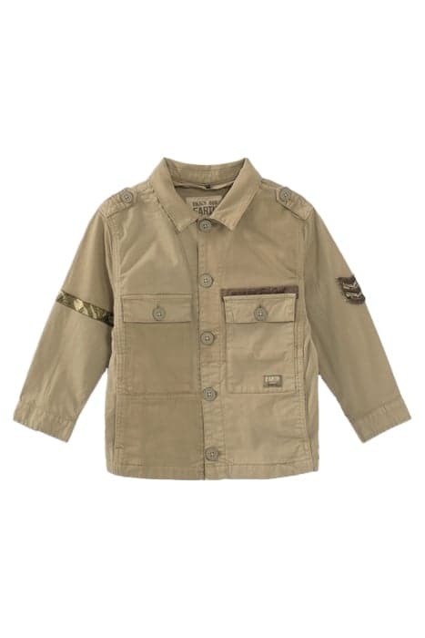 BOYS’ KHAKI TEXTURED MIXED FABRIC SAFARI JACKET by IKKS