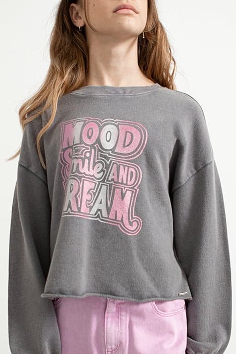 GIRLS’ FADED GREY SLOGAN SWEATSHIRT by IKKS